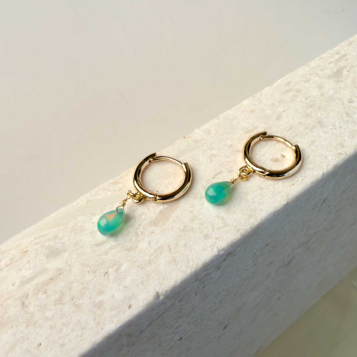 Green Opal Earrings